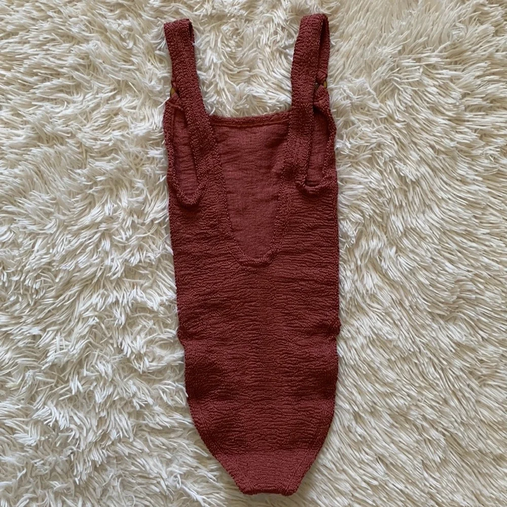 NWT Hunza G Domino one piece in metallic rosewood - Picture 2 of 8